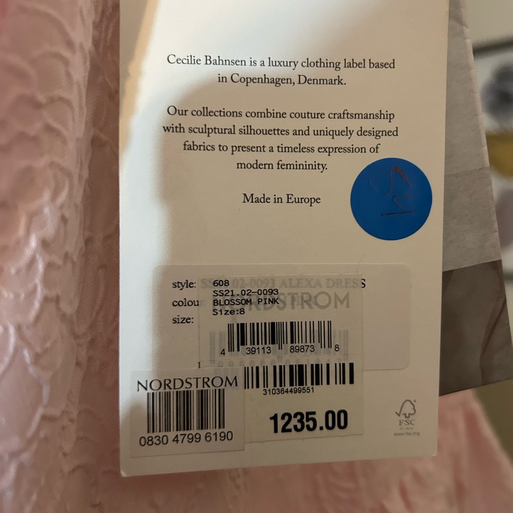 Cecilie Bahnsen Light Pink Alexa Dress - Picture 4 of 4